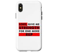 Carcasa para iPhone X/XS Señor Dame Fuerza para un Amante del Gimnasio Cristiano más representante