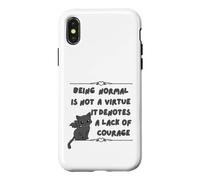 Carcasa para iPhone X/XS Ser Normal no es una Virtud, denota Falta de Coraje
