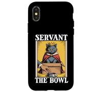 Carcasa para iPhone X/XS Servant The Bowl Cat In Box - Cuenco de Comida con diseño de Gato Divertido
