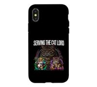 Carcasa para iPhone X/XS Serving The Cat Lord Funny Feline Royal Master Design