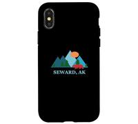 Carcasa para iPhone X/XS Seward Alaska AK Vacation Vintage Logo