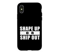 Carcasa para iPhone X/XS Shape UP OR Ship out Entrenamiento Gimnasio Motivación