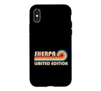 Carcasa para iPhone X/XS Sherpa Surname Retro Vintage 80s 90s Birthday Reunion