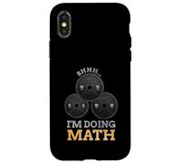 Carcasa para iPhone X/XS Shhh I'm Doing Matemáticas Fitness Levantamiento de Pesas Entrenamiento de Entrenamiento