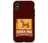 Carcasa para iPhone X/XS Shiba Inu Dog Dad Fun Colorido Retro