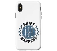 Carcasa para iPhone X/XS Shift Happens - 5 velocidades Manual de Cambio de Coche Entusiasta Divertido