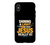 Carcasa para iPhone X/XS Shining A Light On Who Jesus Bible Christian Verse Quote