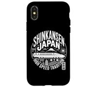 Carcasa para iPhone X/XS Shinkansen Japón Vintage Bullet Train & Fuji Kanji Souvenir