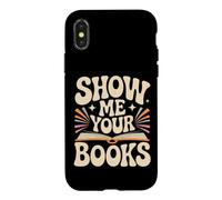 Carcasa para iPhone X/XS Show Me Your Books Ratón de Bbiblioteca Lectura de Libros