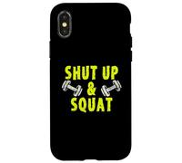 Carcasa para iPhone X/XS Shut Up and Squat Fun Workout