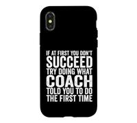 Carcasa para iPhone X/XS Si al Principio no Tienes éxito, Intenta Hacer lo Que tu Entrenador