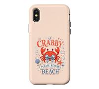 Carcasa para iPhone X/XS Si es malhumorado, por Favor regresa a la Playa Funny Mood Crab