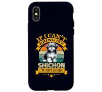 Carcasa para iPhone X/XS Si no Puedo traer a mi Perro Shichon, no voy a ser Perro Retro
