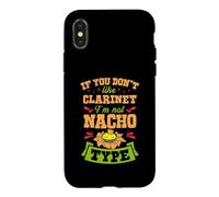 Carcasa para iPhone X/XS Si no te Gusta el Clarinete Soy Nacho Type Funny Gag Joke Pun