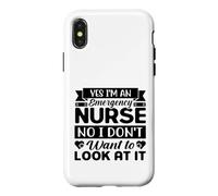 Carcasa para iPhone X/XS Sí, Soy Enfermera No, no Quiero mirarlo