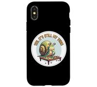 Carcasa para iPhone X/XS Si Todavía Es Mi Turno Divertido Caracol Jugar Juegos De Mesa Amante