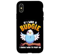Carcasa para iPhone X/XS Si yo Fuera un Periquito, sé a quién haría Caca en Meme Hilarante