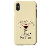 Carcasa para iPhone X/XS Siempre Hay Tiempo para un Tini Espresso Martini Time Vintage
