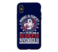 Carcasa para iPhone X/XS Signo de Escorpio Noviembre 01 Horóscopo de la Estrella de la astrología del Zodiaco