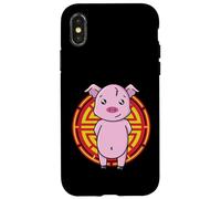 Carcasa para iPhone X/XS Signo de Estrella Chino de Cerdo (Rama de la Tierr