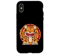 Carcasa para iPhone X/XS Signo de Estrella Chino Tigre (Rama de la Tierra)