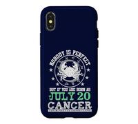 Carcasa para iPhone X/XS Signo del Zodiaco Cáncer Julio 20 Horóscopo Astrología Cumpleaños