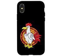 Carcasa para iPhone X/XS Signo Zodiacal Chino del Gallo (Rama de la Tierra)