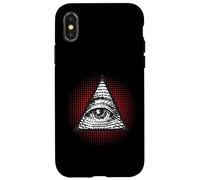 Carcasa para iPhone X/XS Símbolo Secreto Illuminati de la pirámide mística del Ojo Que Todo lo ve