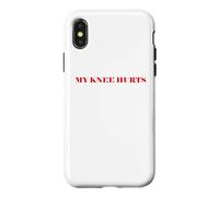 Carcasa para iPhone X/XS Simple Funny Gym Workout Quote My Knee Hurts