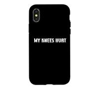 Carcasa para iPhone X/XS Simple Funny Gym Workout Quote My Knees Hurt