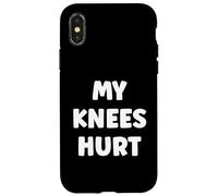 Carcasa para iPhone X/XS Simple Funny Gym Workout Quote My Knees Hurt