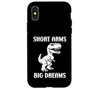Carcasa para iPhone X/XS Simple Tyrannosaurus Dinosaur Funny Quote Short Arms t-Rex