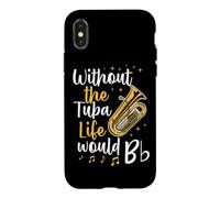 Carcasa para iPhone X/XS Sin la Tuba Life Would B Flat Juego de Palabras de música