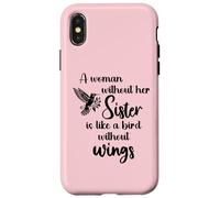 Carcasa para iPhone X/XS Sisters Woman Without Her Sister is Like Bird Without Wings