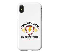 Carcasa para iPhone X/XS Skills Teamwork Quote Communication Is My Superpower