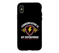 Carcasa para iPhone X/XS Skills Teamwork Quote Communication Is My Superpower