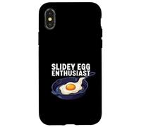 Carcasa para iPhone X/XS Slidey Egg Enthusiast Cast Iron Skillet Seasoning Cooking