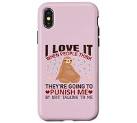 Carcasa para iPhone X/XS Sloth Shirt I Love It When People Think Sloths Lover Regalo