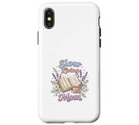 Carcasa para iPhone X/XS Slow Living Mamá Cozy Cottagecore Lectura Estética