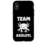 Carcasa para iPhone X/XS Small Animals Axolotl Funny Minimalist Simple Team Axolotl
