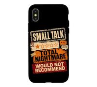 Carcasa para iPhone X/XS Small Talk Total Nightmare no recomendaría