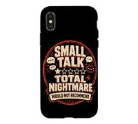 Carcasa para iPhone X/XS Small Talk Total Nightmare no recomendaría