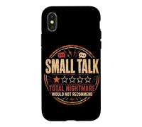 Carcasa para iPhone X/XS Small Talk Total Nightmare no recomendaría