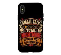 Carcasa para iPhone X/XS Small Talk Total Nightmare no recomendaría