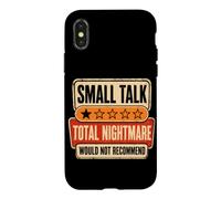 Carcasa para iPhone X/XS Small Talk Total Nightmare no recomendaría