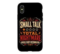 Carcasa para iPhone X/XS Small Talk Total Nightmare no recomendaría