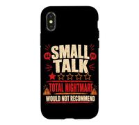 Carcasa para iPhone X/XS Small Talk Total Nightmare no recomendaría