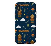 Carcasa para iPhone X/XS Smokey Bear Cute Outdoor Hiking Pattern