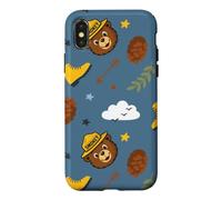 Carcasa para iPhone X/XS Smokey Bear Cute Outdoor Hiking Pattern