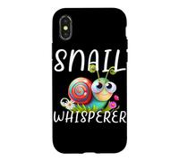 Carcasa para iPhone X/XS Snail Whisperer Lindo Divertido Slug Diseño Gráfico